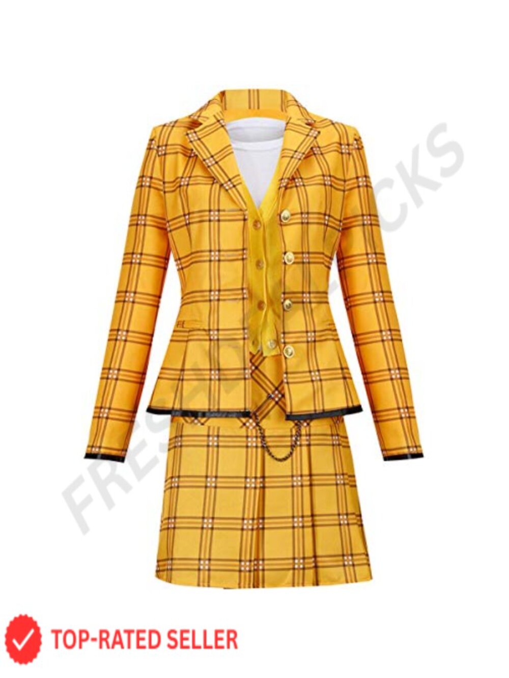 Plaid Blazer Skirt Costume Set for Halloween School Uniform Cosplay